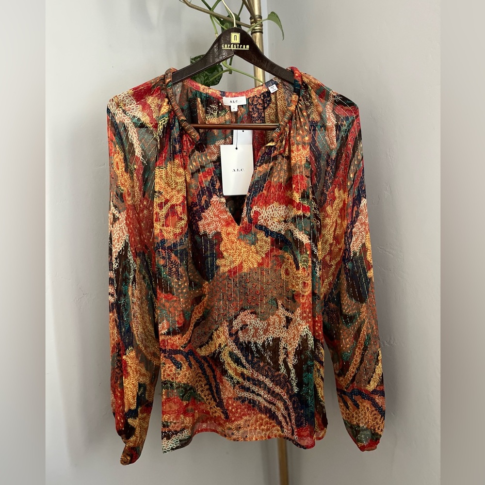 A.L.C. Dana Metallic Blend Top NWT ~ Size 8